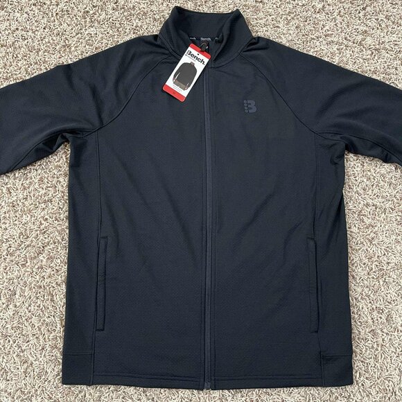 Bench Men’s Moisture Wicking Performance Full Zip Jacket Black Size Medium (New) - Picture 2 of 10